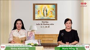 Gia đình cầu nguyện với Lời Chúa: Thứ Bảy tuần 26 Thường niên (Lc 1, 26-38)