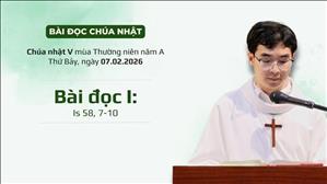 Bài đọc I: Is 58, 7-10 | Chúa nhật V TN năm A
