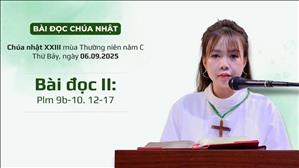 Bài đọc II: Plm 9b-10. 12-17 | CN XXIII TN năm C