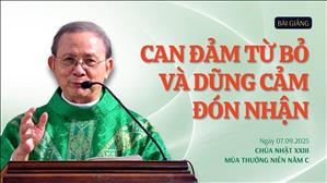 Can đảm từ bỏ và dũng cảm đón nhận - Lm Giuse Vũ Hữu Hiền | Chúa nhật XXIII Thường niên năm C