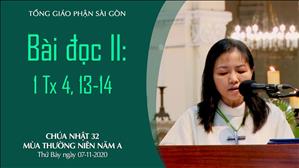 CN 32 TN A - Bài đọc II: 1 Tx 4, 13-14