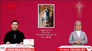 Gia đình cầu nguyện với Lời Chúa ngày 08-12-2020: Đấng Đầy Ân Sủng - Lễ Đức Mẹ Vô nhiễm Nguyên tội (Lc 1,26-38)
