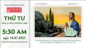 TGP Sài Gòn trực tuyến 14-7-2021: Thứ Tư tuần 15 TN lúc 5:30 tại Nhà thờ Chính tòa Đức Bà