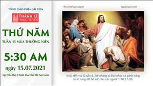 TGP Sài Gòn trực tuyến 15-7-2021: Thứ Năm tuần 15 TN lúc 5:30 tại Nhà thờ Chính tòa Đức Bà