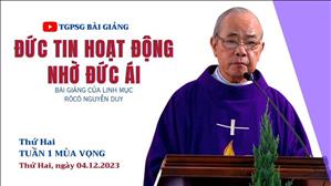 Đức tin hoạt động nhờ đức ái - Lm Rôcô Nguyễn Duy | Thứ Hai tuần 1 mùa Vọng
