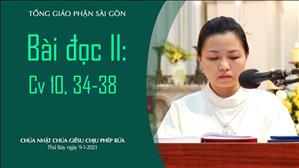 CN Chúa Giêsu chịu phép Rửa - Bài đọc II: Cv 10, 34-38