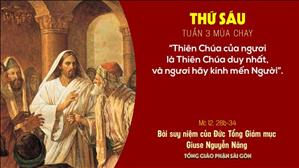 TGP Sài Gòn - Suy niệm Tin mừng ngày 12-3-2021: Thứ Sáu tuần 3 mùa Chay - ĐTGM Giuse Nguyễn Năng