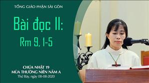 CN 19 Thường niên A - Bài Ðọc II: Rm 9, 1-5