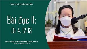 Chúa nhật 28 TN năm B - Bài đọc II: Dt 4, 12-13