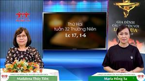 3 Phút Gia đình cầu nguyện với Lời Chúa: Thứ Hai tuần 32 Thường Niên (Lc 17,1-6)