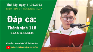 CN 6 TN năm A - Đáp ca: Tv 118, 1-2. 4-5. 17-18. 33-34