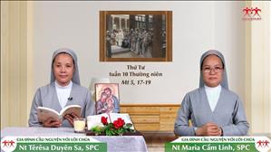 Gia đình cầu nguyện với Lời Chúa: Thứ Tư tuần 10 Thường niên (Mt 5, 17-19)