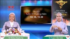 3 phút Gia đình cầu nguyện với Lời Chúa: Thứ Tư tuần 19 Thường Niên (Mt 18, 15-20)