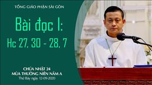 CN 24 TN A - Bài đọc I: Hc 27, 30 - 28, 7