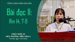 CN 24 TN A - Bài đọc II: Rm 14, 7-9
