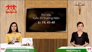 Gia đình cầu nguyện với Lời Chúa ngày 20-11-2020: thứ Sáu tuần 33 mùa Thường niên (Lc 19,45-48)