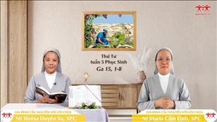 Gia đình cầu nguyện với Lời Chúa ngày 18-5-2022: Thứ Tư tuần 5 Phục sinh (Ga 15, 1-8)