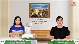 Gia đình cầu nguyện với Lời Chúa: Thứ Bảy tuần 14 Thường niên (Mt 10, 24-33)