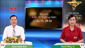 3 phút Gia đình cầu nguyện với Lời Chúa: Thứ Hai tuần 28 Thường Niên (Lc 29-32)