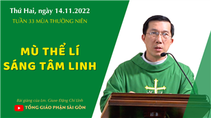 Mù thể lí, sáng tâm linh - Lm. Giuse Đặng Chí Lĩnh | Thứ Hai tuần 33 TN