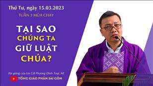 Tại sao chúng ta giữ luật Chúa? - Lm GB Phương Đình Toại, MI | Thứ Tư tuần 3 MC