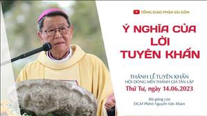 Ý nghĩa của lời tuyên khấn - ĐGM Phêrô Nguyễn Văn Khảm | Lễ Khấn Dòng MTG Tân Lập