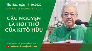 CN 29 TN năm C - CN 29 TN năm C - Cầu nguyện là hơi thở của Kitô hữu