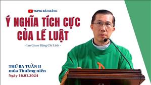 Ý nghĩa tích cực của lề luật - Lm Giuse Đặng Chí Lĩnh | Thứ Ba tuần II TN