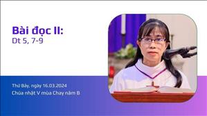 Bài đọc II: Dt 5, 7-9 - CN V MC năm B