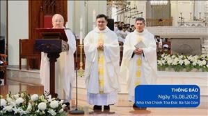 Thông báo 16-8-2025 nhà thờ Đức Bà