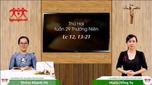 Gia đình cầu nguyện với Lời Chúa ngày 19-10-2020: thứ Hai tuần 29 mùa Thường niên (Lc 12, 13-21)
