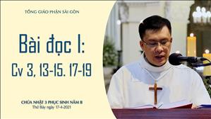 CN 3 PS năm B - Bài đọc I: Cv 3, 13-15. 17-19