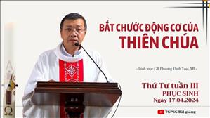 Bắt chước động cơ của Thiên Chúa - Lm GB Phương Đình Toại, MI | Thứ Tư tuần III PS