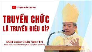 Truyền chức là truyền điều gì? - ĐGM Giuse Châu Ngọc Tri (GM Chính Tòa Giáo phận Lạng Sơn-Cao Bằng)