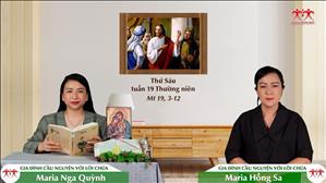 Gia đình cầu nguyện với Lời Chúa: Thứ Sáu tuần 19 Thường niên (Mt 19, 3-12)