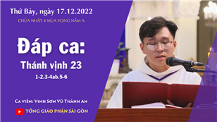 CN 4 mùa Vọng năm A - Đáp ca: Tv 23, 1-2.3-4ab.5-6