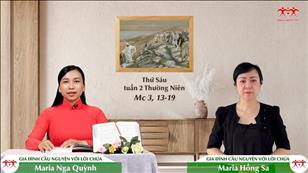 Gia đình cầu nguyện với Lời Chúa ngày 21-1-2022: Thứ Sáu tuần 2 mùa Thường niên (Mc 3, 13-19)