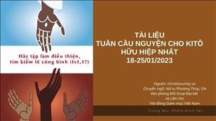 Tài liệu tuần cầu nguyện cho Kitô hữu hiệp nhất|18-25/01/2023