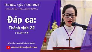 CN 4 MC năm A - Đáp ca: Tv 22,1-3a.3b-4.5.6