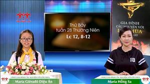 3 phút Gia đình cầu nguyện với Lời Chúa: Thứ Bảy tuần 28 Thường Niên (Lc 12, 8-12)