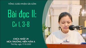 CN 29 TN A - Bài đọc II: Cv 1, 3-8