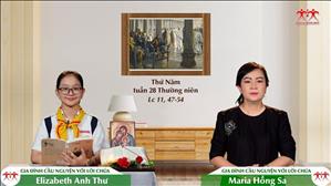 Gia đình cầu nguyện với Lời Chúa: Thứ Năm tuần 28 Thường niên (Lc 11, 47-54)