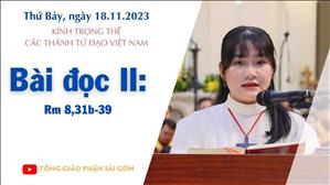 Bài đọc II: Rm 8,31b-39 - Kính trọng thể các thánh tử đạo Việt Nam