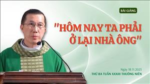 "Hôm nay ta phải ở lại nhà ông" - Lm Giuse Đặng Chí Lĩnh | Thứ Ba tuần XXXIII Thường niên