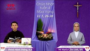Gia đình cầu nguyện với Lời Chúa ngày 20-12-2020:  MỪNG VUI LÊN  - Chúa nhật 4 mùa Vọng năm B (Lc 1,26-38)