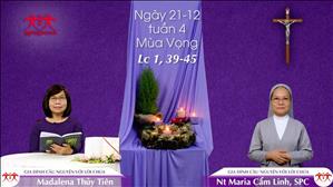 Gia đình cầu nguyện với Lời Chúa ngày 21-12-2020: Thân Mẫu Chúa Tôi Đến Với Tôi - Thứ Hai tuần 4 mùa Vọng (Lc 1, 39-45)