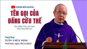 Tên gọi của Đấng Cứu Thế - Lm Rôcô Nguyễn Duy | Thứ Hai tuần 3 MV