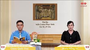 Bình An - Thứ Ba tuần V Phục sinh (Ga 14, 27-31a)