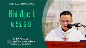 CN 25 TN A - Bài đọc I: Is 55, 6-9