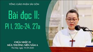 CN 25 TN A - Bài đọc II: Pl 1, 20c-24. 27a